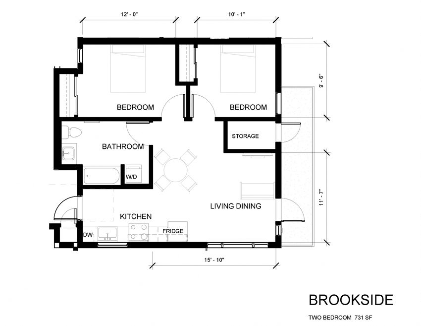 Two Bedroom One Bath